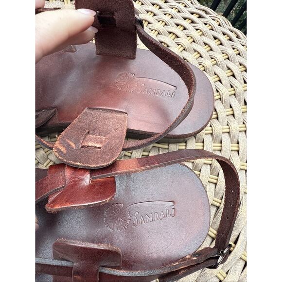 Camel Classic Style Original Leather Biblical Jesus Sandals Jerusalem 40 US 9 - Picture 3 of 16